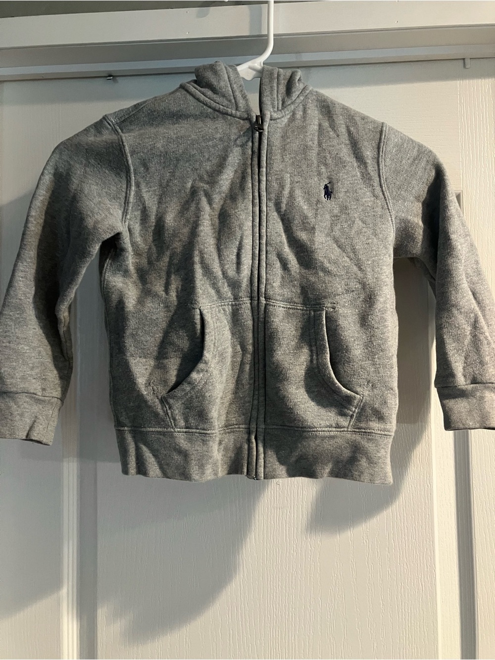 Polo Ralph Lauren Kids Gray Zip Front Hooded Sweatshirt